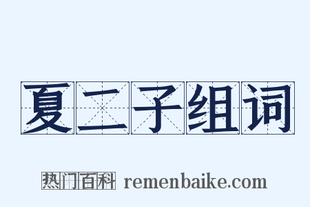 夏二子组词是什么意思的图片